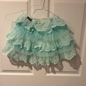 Matilda Jane Light Blue Ruffle Mini Skirt
